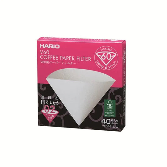Hario V60 Paper Filters 02 Dripper - Bleached